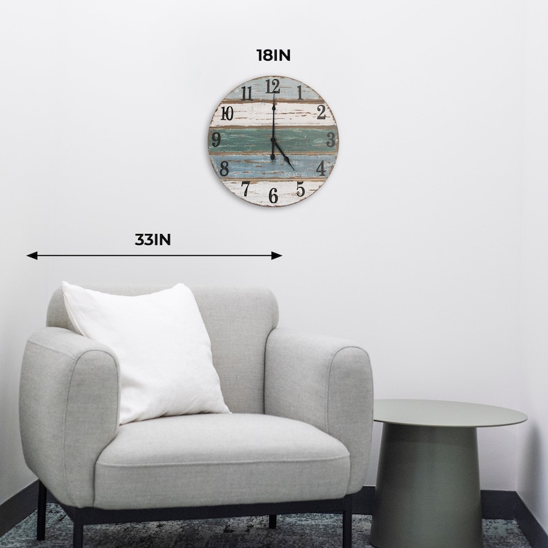 Large Beach Wall Clock by Wall Charmers Handmade Cedar Wood Etsy