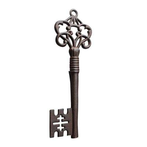 Wall Skeleton Key Decor or Paperweight / Cast Iron / Vintage Etsy