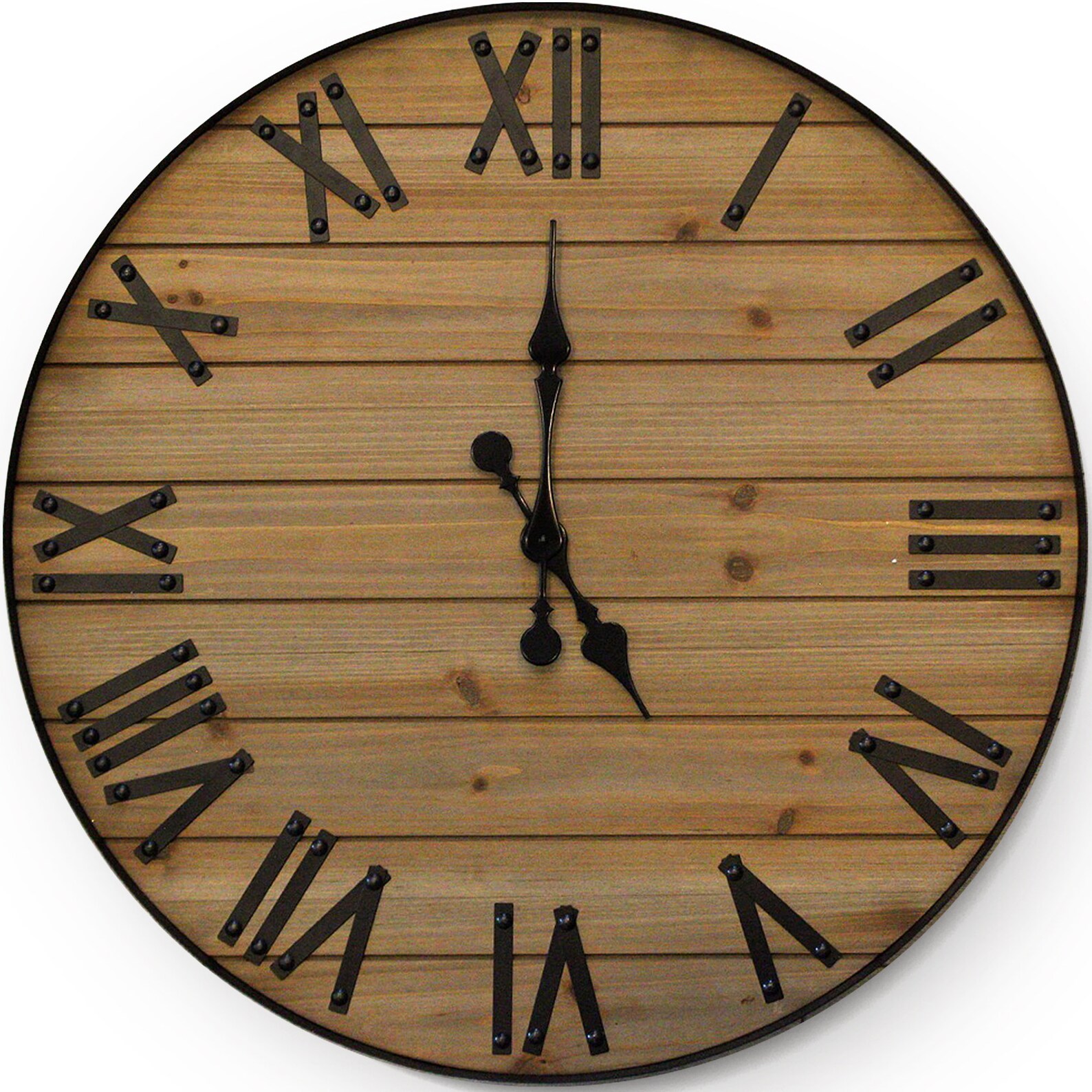 24 inch Rustic Wall Clock by WallCharmers Handmade Large Etsy