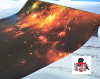 Galaxy wrapping paper sheets space nebula gift wrap GW5056