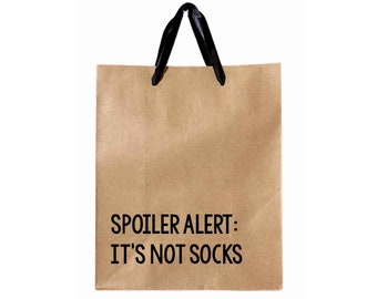 It's Not Socks Gift Bag, Funny Gift Wrapping, Sarcastic Gift Bag, Humor Gift Bag, White Elephant Gift Bags, Gag gift