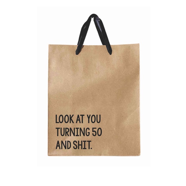 50th Birthday Present Bag Etsy