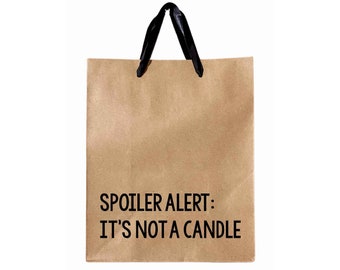 It's Not A Candle Gift Bag, Funny Gift Wrapping, Sarcastic Gift Bag, Humor Gift Bag, White Elephant Gift Bags, Gag gift