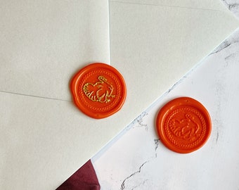 Turkey Thanksgiving Wax Seal Stamp with Sticker / Thanksgiving November Card Party Invitation Gobble Gobble