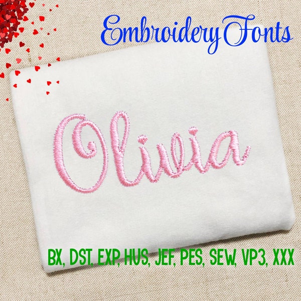 SALE!  5 Sizes Olivia Font Embroidery Fonts 9 Formats Instant Download  Embroidery Alphabets Machine Embroidery design PES BX Fonts