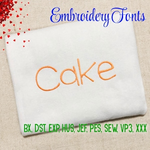 Ausverkauf! Kuchen Stickerei Schriften 3 Größen sofortiger Download 9 Formate Stickerei Alphabets Maschine Stickerei Design PES BX Schriften