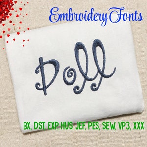 SALE! Doll font Embroidery Fonts 3 size Instant Download 9 Formats Embroidery Pattern Machine Embroidery design PES BX fonts