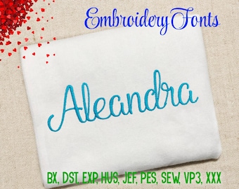SALE ! Aleandra Font Embroidery Fonts 5 Size Set 1 Instant Download 9 Formats Embroidery Pattern Machine Embroidery design PES BX Fonts