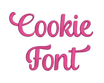 SALE! 5 size Cookie font Embroidery Fonts 8 Formats Instant Download Embroidery Pattern Machine Embroidery design PES