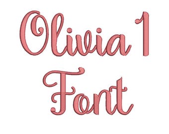 SALE! 5 size Olivia font Set 1 Embroidery Fonts 8 Formats Instant Download Embroidery Pattern Machine Embroidery design PES