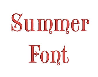 SALE! Summer Embroidery Fonts 3 size Instant Download 8 Formats Embroidery Pattern Machine Embroidery design PES