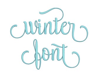 SALE! 5 size Winter font Embroidery Fonts 8 Formats Instant Download Embroidery Pattern Machine Embroidery design PES