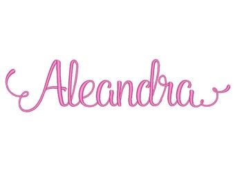 SALE ! Aleandra Font Embroidery Fonts 5 Size Set 2 Instant Download 8 Formats Embroidery Pattern Machine Embroidery design PES