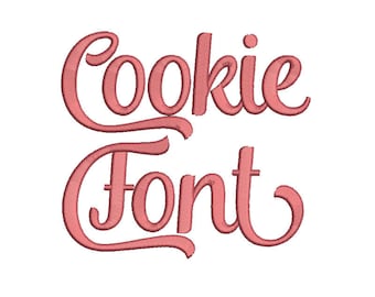 SALE!  5 size Cookie font Embroidery Fonts 8 Formats Instant Download  Embroidery Pattern Machine Embroidery design PES
