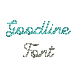 SALE !   5 size Goodline font  Embroidery Fonts 8 Formats Instant Download  Embroidery Pattern Machine Embroidery design PES