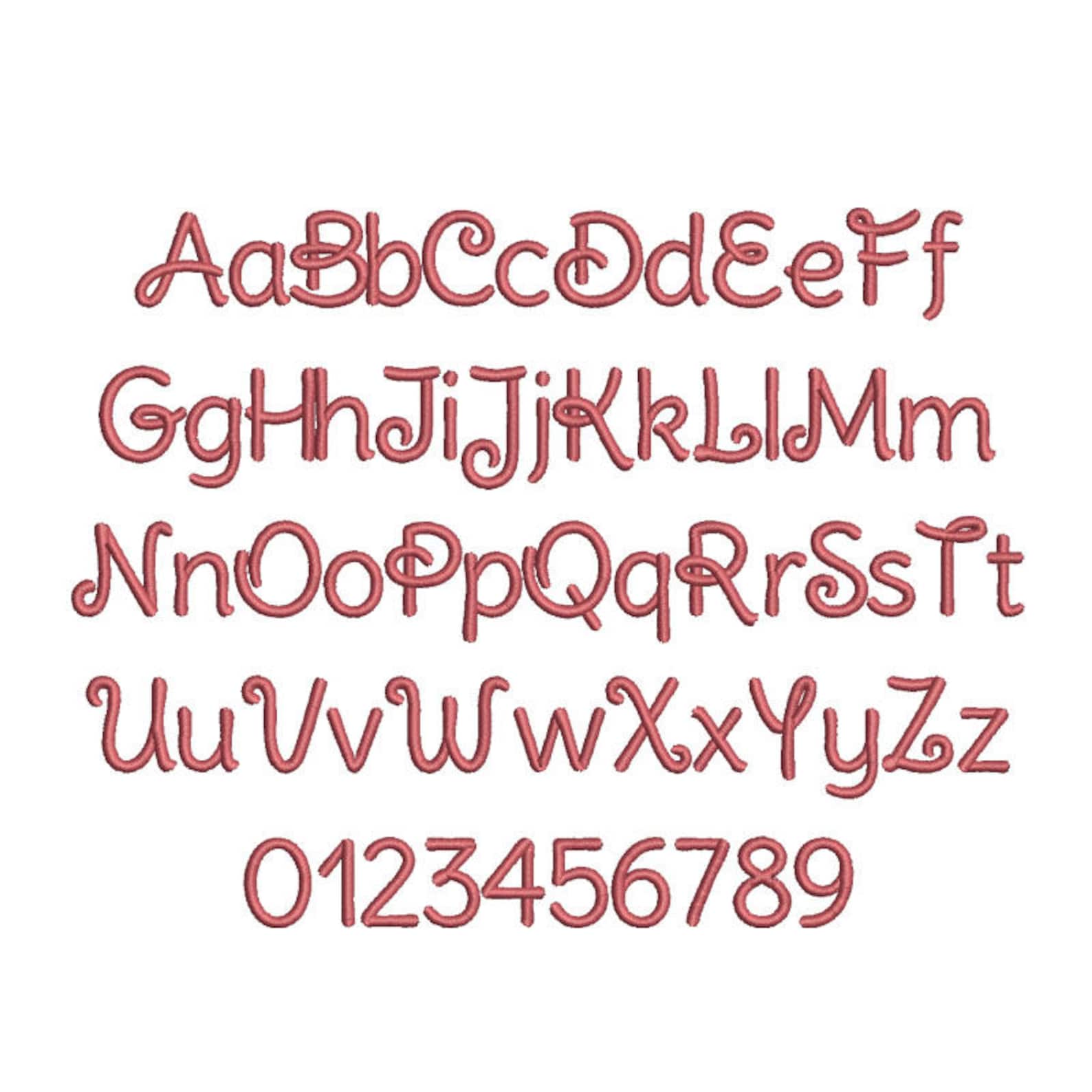 SALE 3 Size Charlotte Font Embroidery Fonts 8 Formats Etsy