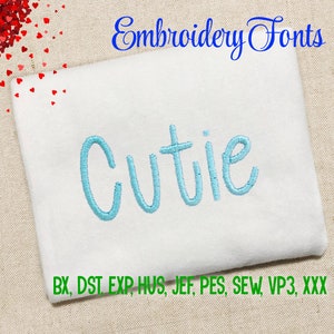Ausverkauf! Cutie Schrift Stickerei Schriften 3 Größe Instant Download 9 Formate Stickerei Muster Maschine Stickerei Design PES BX Schriften