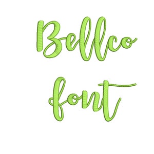 SALE!  Bellco  Embroidery Fonts 3 size Instant Download 8 Formats Embroidery Pattern Machine Embroidery design PES