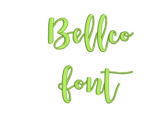 SALE!  Bellco  Embroidery Fonts 3 size Instant Download 8 Formats Embroidery Pattern Machine Embroidery design PES