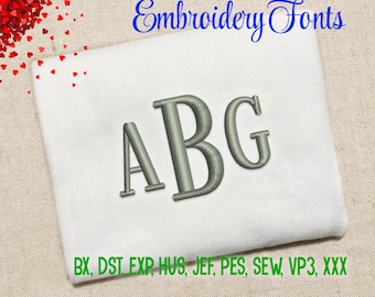 SALE ! 3 Sizes Roman Monogram Font Embroidery Fonts 9 Formats Embroidery Pattern Machine Embroidery Design PES BX Fonts