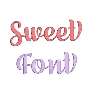 SALE ! 3 size Sweet font  Embroidery Fonts 8 Formats Instant Download  Embroidery Pattern Machine Embroidery design PES