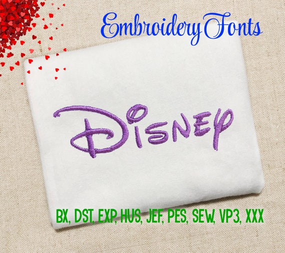 Sale Disney Font Embroidery Fonts 5 Size Instant Download 9 Etsy