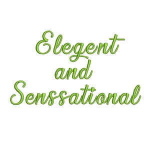 4 size Elegent and Sesational  font  Embroidery Fonts 8 Formats Instant Download  Embroidery Pattern Machine Embroidery design PES