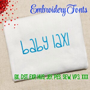 SALE! ! Baby Lexi Font Embroidery Fonts 5 Size Instant Download 9 Formats Embroidery Pattern Machine Embroidery design PES BX Fonts