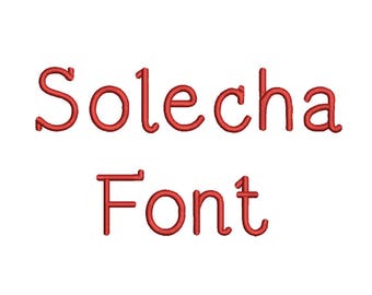 SALE!  3 size Solecha Embroidery Fonts 8 Formats Instant Download  Embroidery Pattern Machine Embroidery design PES