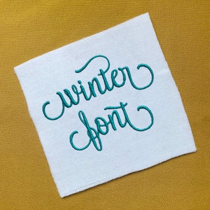 SALE!  5 size Winter font Embroidery Fonts 8 Formats Instant Download  Embroidery Pattern Machine Embroidery design PES