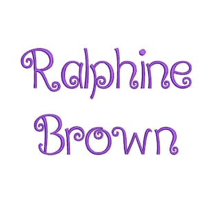 SALE ! Ralphine Brown font Embroidery Fonts 3 size Instant Download 8 Formats Embroidery Pattern Machine Embroidery design PES