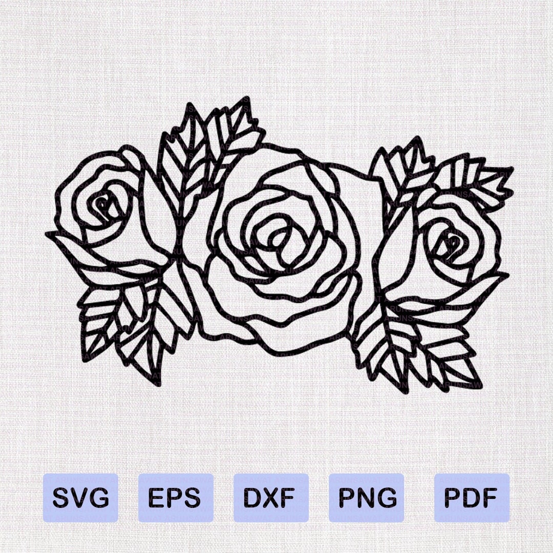 Rose Bundle Svg Cutting File Rose Bundle SVG Svg Files for Cricut and ...
