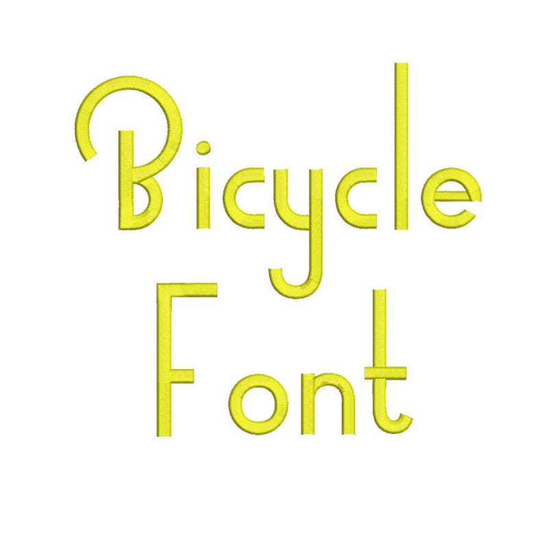 SALE Bicycle Font Embroidery Fonts 5 Size Instant Download 8 Etsy