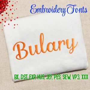 Ausverkauf! Bulary SchriftStickerei Schriften 4 Größe Set 1 Instant Download 9 Formate Stickerei Muster Maschine Stickerei Design PES BX Schriften