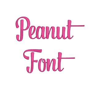 SALE !  5 size Peanut  font  Embroidery Fonts 8 Formats Instant Download  Embroidery Pattern Machine Embroidery design PES