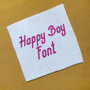 SALE!  5 size Happy Boy  font  Embroidery Fonts 8 Formats Instant Download  Embroidery Pattern Machine Embroidery design PES