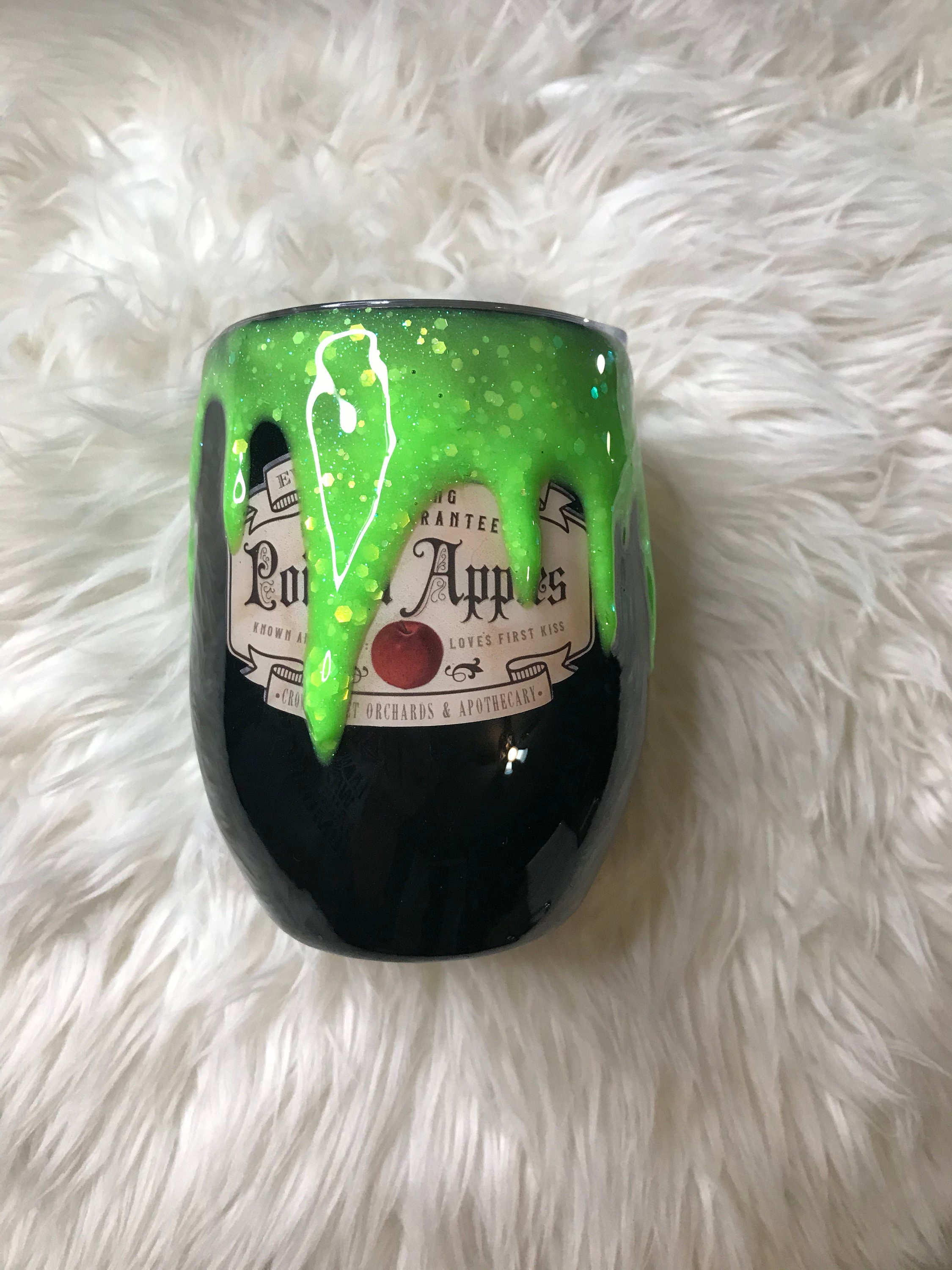 Drip Tumbler Halloween Tumbler Wine Tumbler Poison Apple Etsy