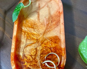 Orange | Jewelry Tray | Resin Tray | Ring Dish | Trinket Tray | Soap Dish | Home Decor | Housewarming Gift