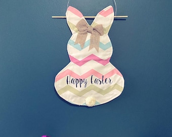 Easter Bunny Garden Flag | Easter Door Hanger | Easter Wreath | Easter Decor
