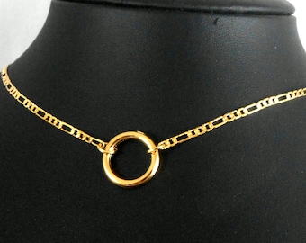 Handgemachte minimalistische 14K Vergoldete Halskette