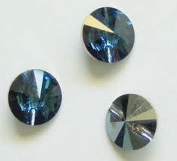 Grand Tchèque Strass unfoiled Ronde Vintage Pack De 6 Couleur Taille au choix