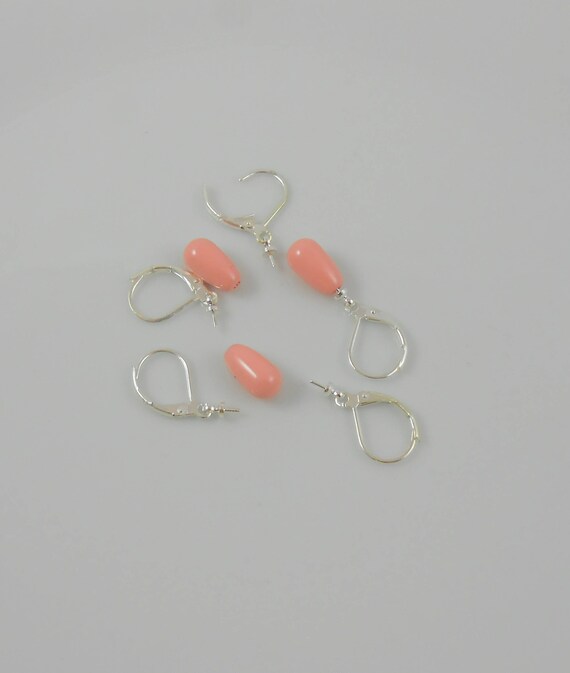 Silver Earrings findings parts Pure plated 4 microns Leverback Jewelry parts lot