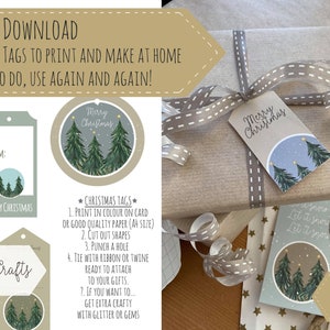 Christmas Tags Template Download - Christmas Tree Design