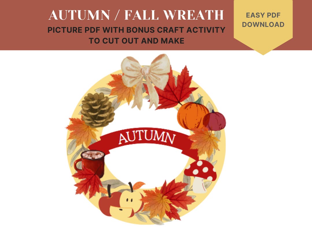 Autumn / Fall PDF Picture and Craft Activity - Digital Download - Etsy