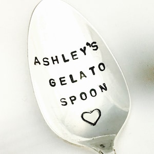 Gelato Personalized Spoon, Gelato Lover Gift, Foodie Gift