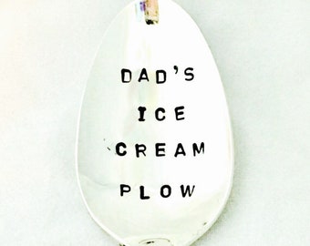 Dad es Ice Cream Plow Löffel, Personalisierter Eislöffel, Geschenk für Ihn