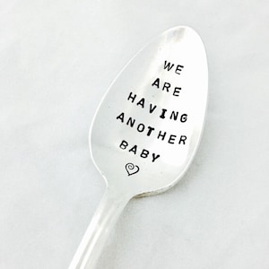 We're Having Another Baby, Pregnancy Announcement, We're Pregnant Spoon, Pregnancy Spoon