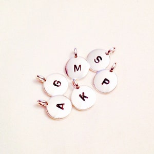 Pewter Initial Charm , Add On Charm, Personalized Charm