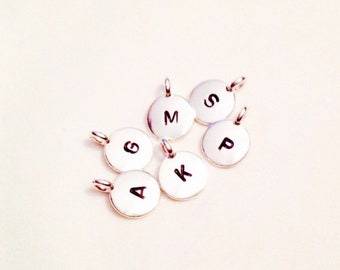 Pewter Initial Charm , Add On Charm, Personalized Charm