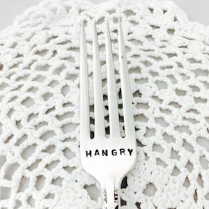 Hangry Fork, Foodie Gift, Sorry for what I said when I was hungry, Funny Fork